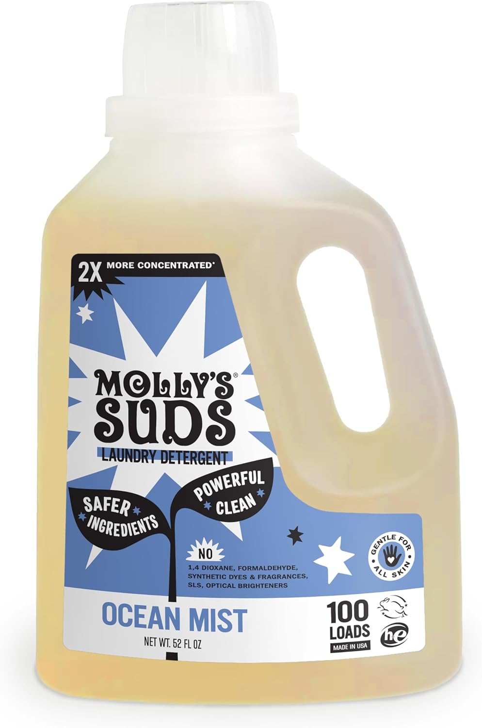 Molly's Suds Sensitive Skin Laundry Detergent, 2x Concentrated