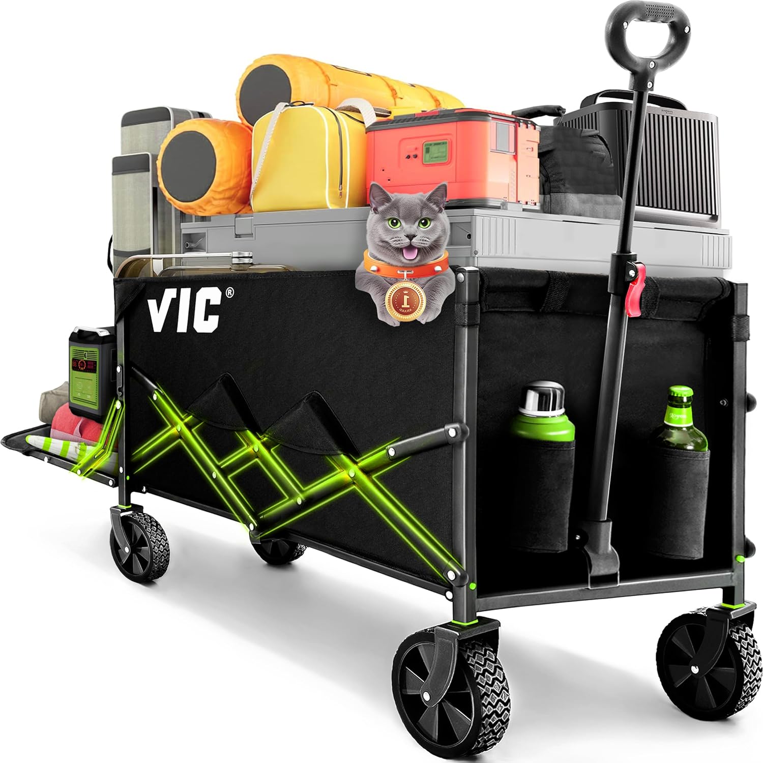 VIC Folding Wagon Cart - Heavy Duty & All-Terrain