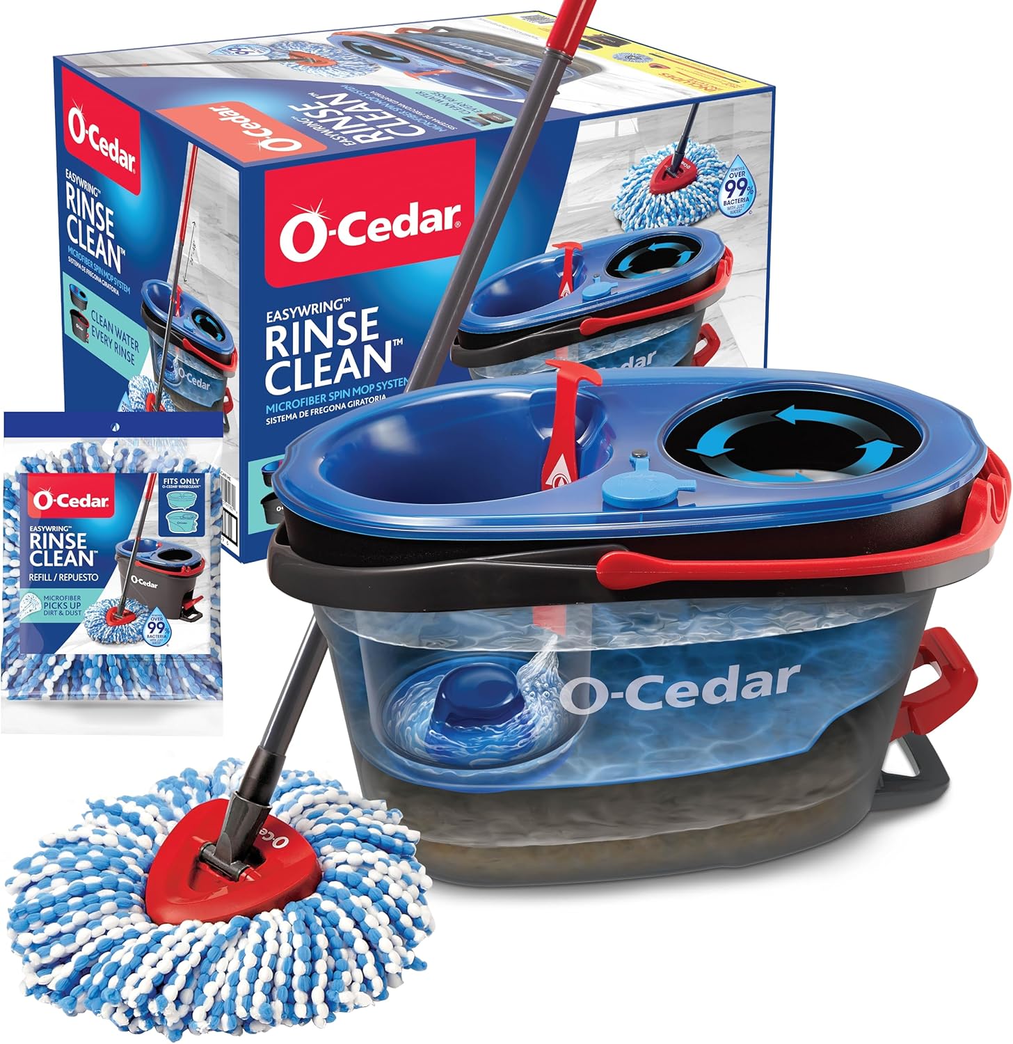 O-Cedar RinseClean Spin Mop System - Clean Water